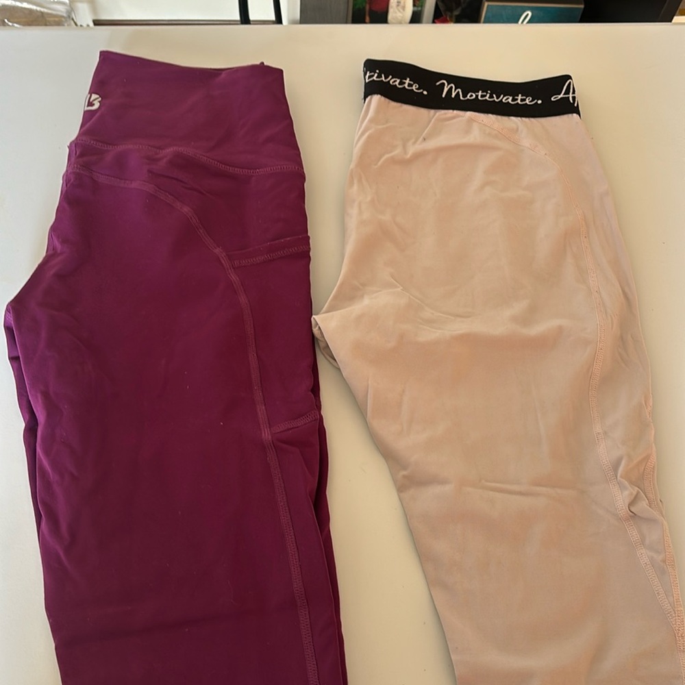 Buffbunny clara leggings lavender and Luna leggings magenta